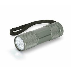 Foto van Compacte led kinder zaklamp - aluminium - grijs - 9 cm - zaklampen