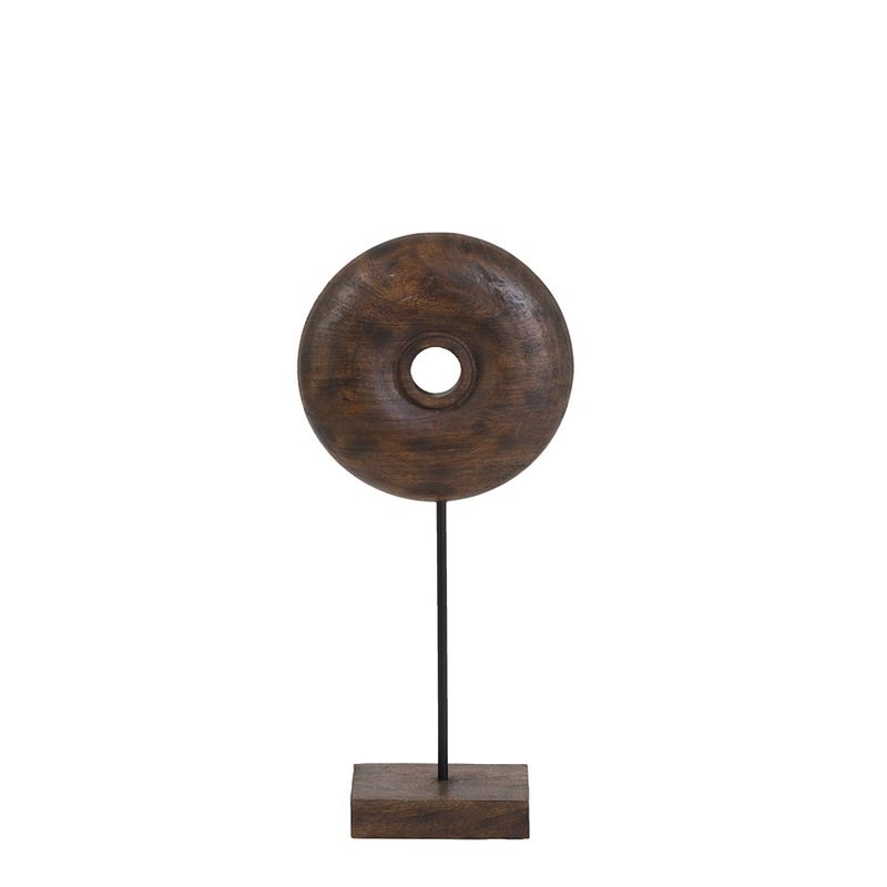 Foto van Light&living ornament op voet 22,5x10,5x48,5 cm olumi hout bruin