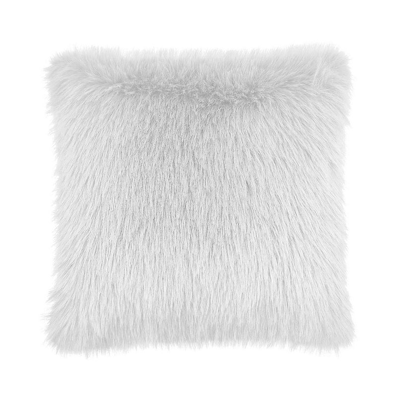 Foto van Heckett & lane fake fur sierkussen perle - misty white 48x48cm