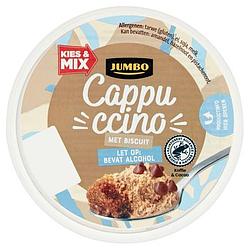 Foto van 4 voor € 2,50 | jumbo dessert cappuccino met biscuit 75g aanbieding bij jumbo