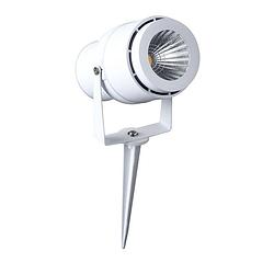 Foto van V-tac vt-857-w prikspot buitenverlichting - ip65 - wit - 12w - 720 lumen - groen