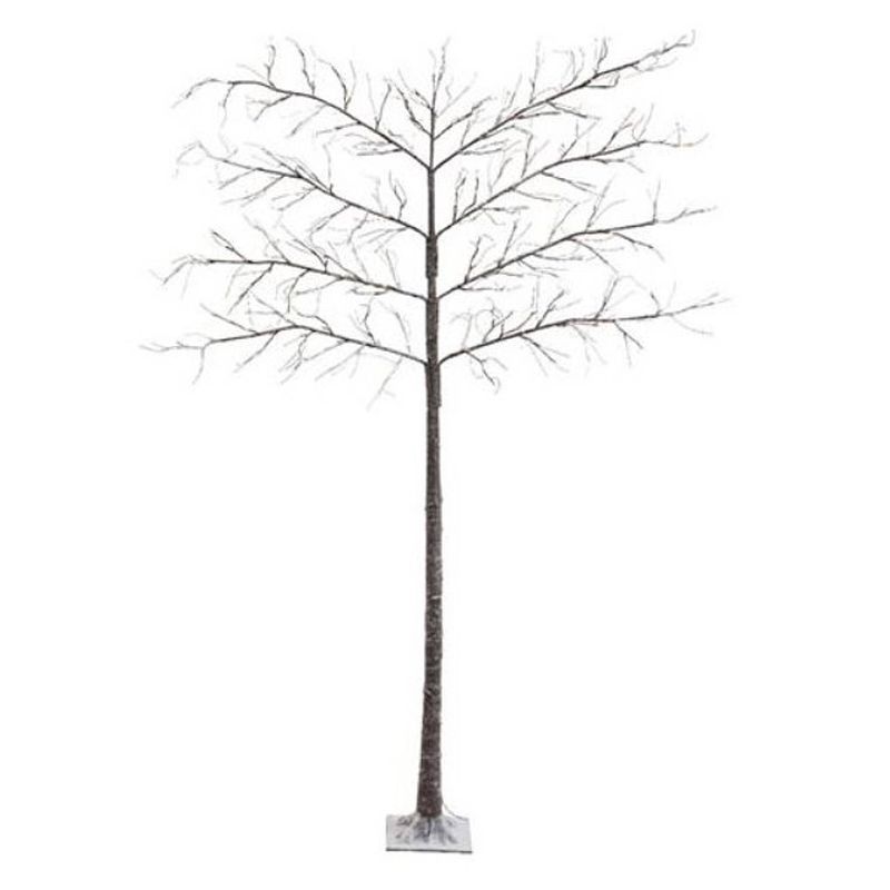 Foto van Boom kerstverlichting leiboom sneeuw led warm wit 2.4 meter hoog lumineo