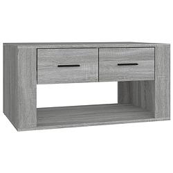 Foto van The living store salontafel - naam - salontafels - 80 x 50 x 40 cm - grijs sonoma eiken