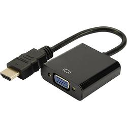 Foto van Digitus da-70461 hdmi / vga adapter [1x hdmi-stekker - 1x vga-bus, jackplug female 3,5 mm] zwart 10.00 cm