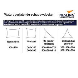 Foto van Nesling coolfit 3,6x3,6 ijsblauw met bevestigingsset