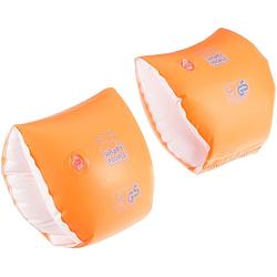 Foto van 2x oranje zwembandjes/zwemmouwtjes voor babies 11-15 kilogram - zwembandjes