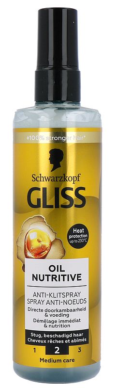 Foto van Schwarzkopf gliss kur oil nutritive anti-klit spray