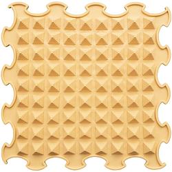 Foto van Ortoto sensory massage puzzle mat little pyramids caramel milk