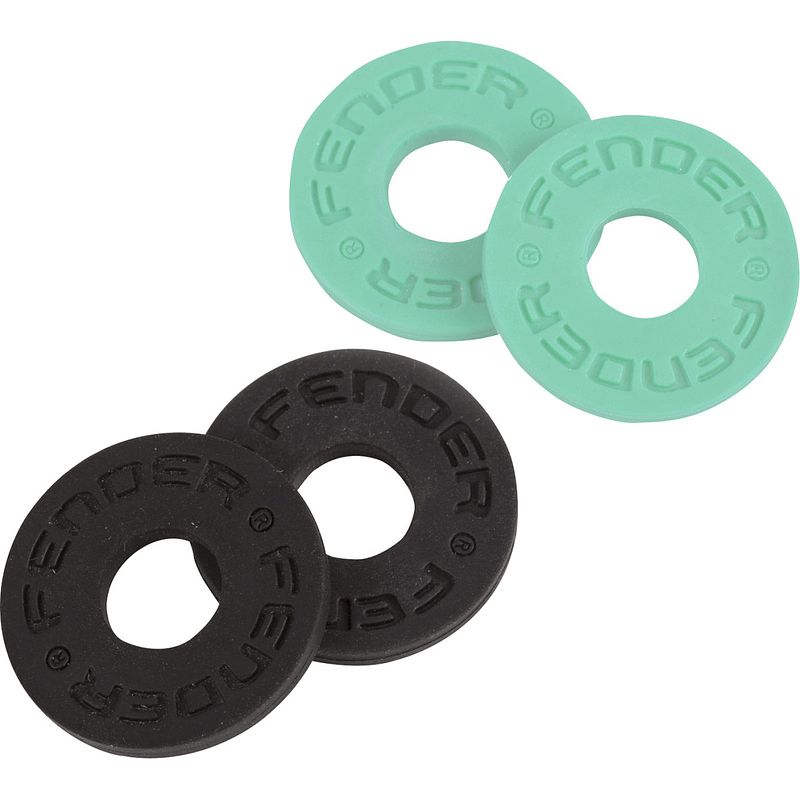 Foto van Fender strap blocks (2x black, 2x surf green)