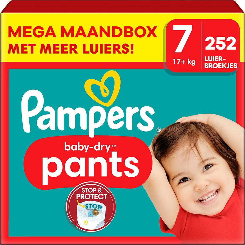 Foto van Pampers - baby dry pants - maat 7 - mega maandbox - 252 stuks - 17+ kg