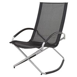 Foto van Pro garden opvouwbare schommelstoel - zwart - 70x90x98cm