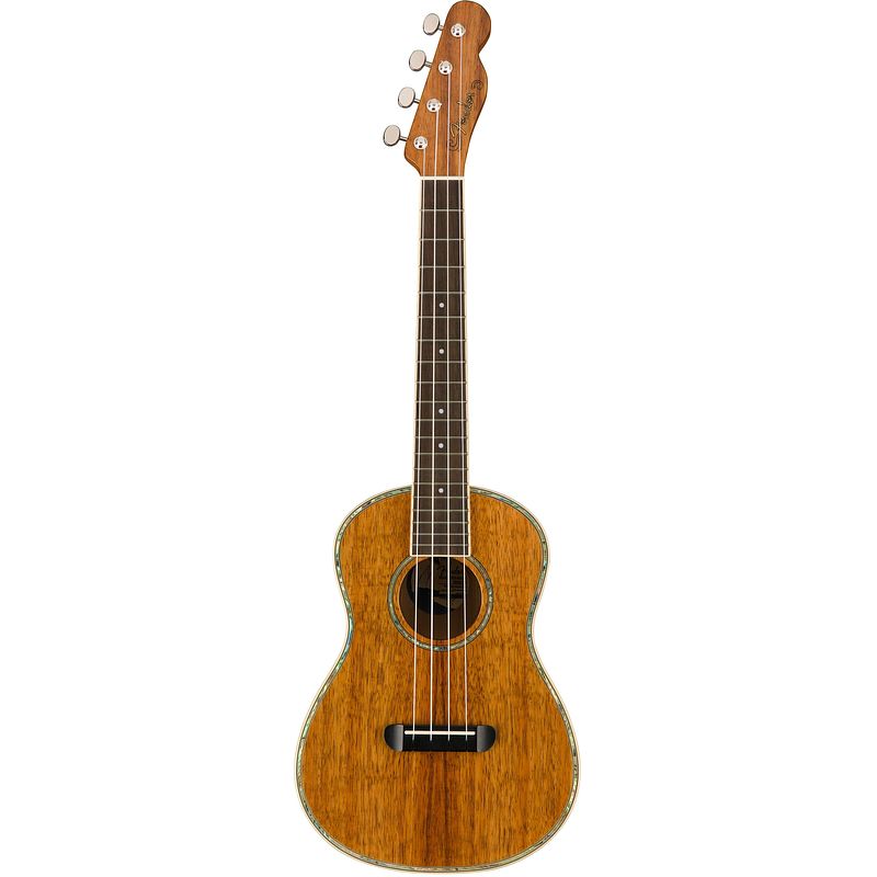 Foto van Fender california coast montecito tenor ukelele koa met tas