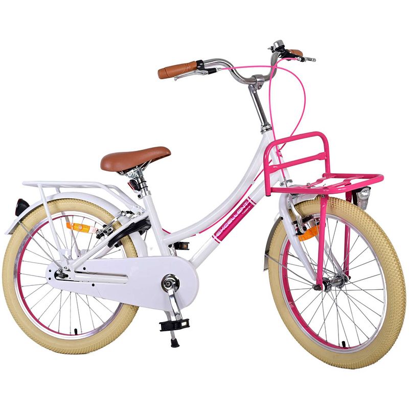 Foto van Volare excellent kinderfiets - meisjes - 20 inch - wit - twee handremmen