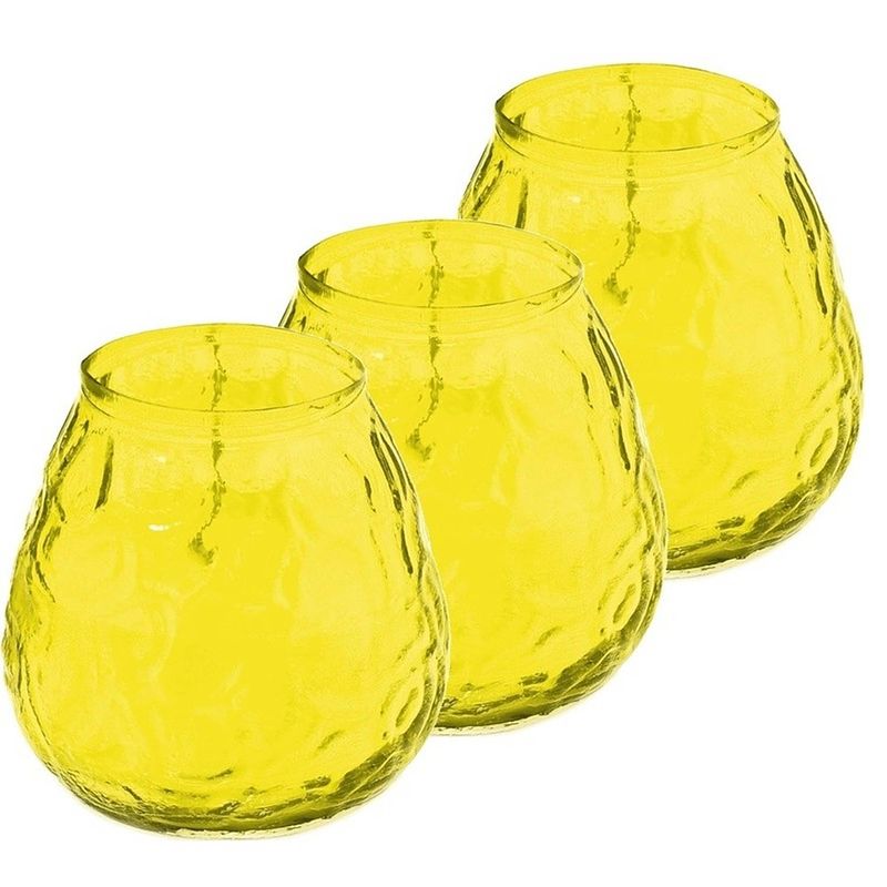 Foto van 3x citrus geurkaarsen in glazen houder 48 branduren - geurkaarsen