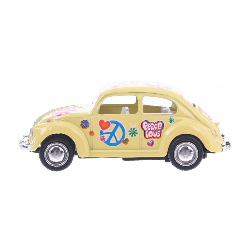 Foto van Goki volkswagen classical beetle (1967) bloemen geel 6,5 cm