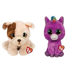 Foto van Ty - knuffel - beanie buddy - houghie dog & rosette unicorn