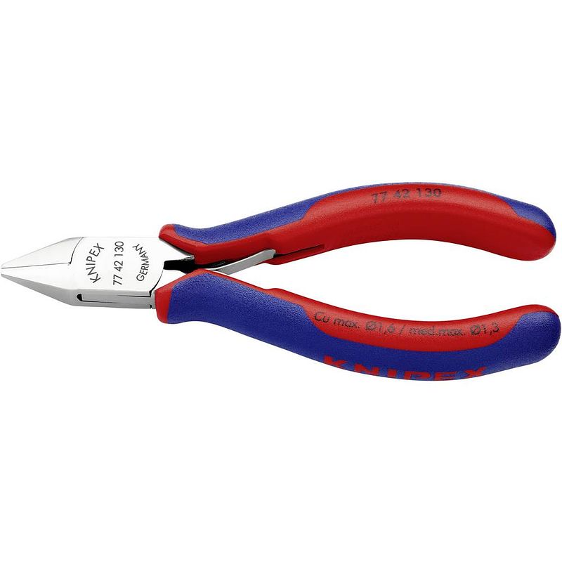 Foto van Knipex 77 42 130 elektronica en fijnmechanica zijkniptang zonder facet 130 mm