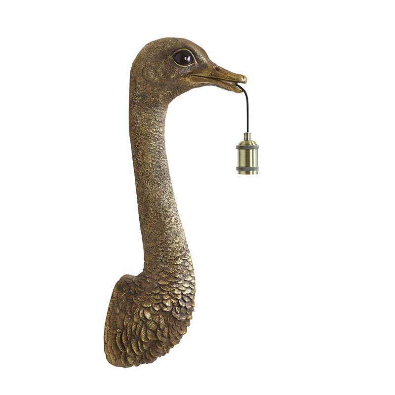 Foto van Light & living - wandlamp ostrich - 25x19x72cm - brons