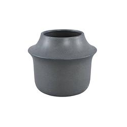 Foto van Ptmd vivaldi grey ceramic pot round s