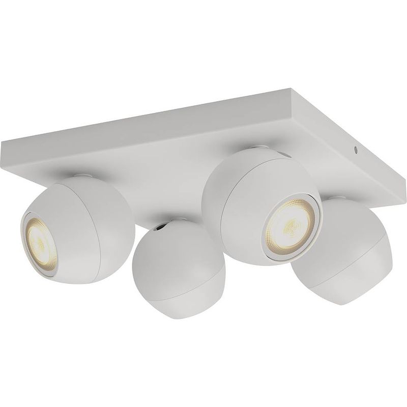 Foto van Philips lighting hue led-plafond- en wandlamp 5047431p6 buckram gu10 20 w warmwit, neutraalwit, daglichtwit