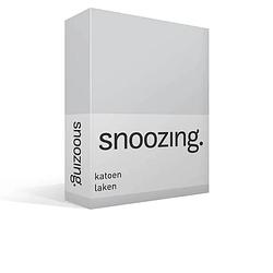 Foto van Snoozing - laken - katoen - lits-jumeaux - 280x300 - grijs