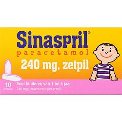Foto van Sinaspril paracetamol 240mg zetpillen