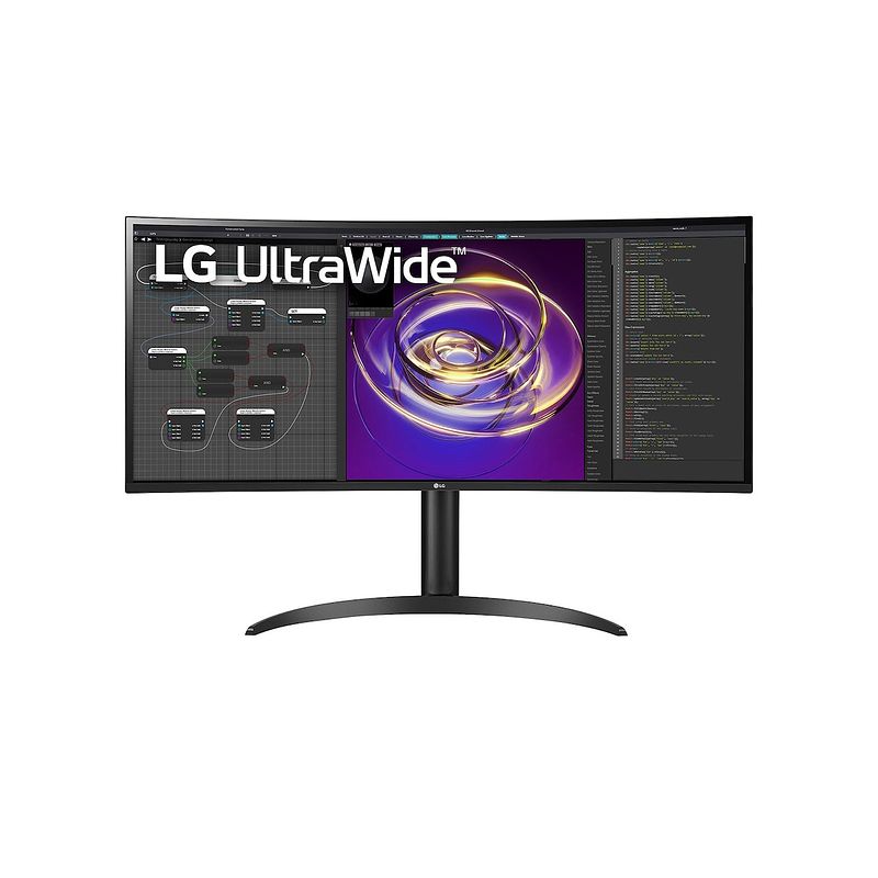 Foto van Lg ultrawide curved qhd 34wp85cp-b monitor zwart