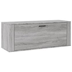 Foto van Vidaxl wandschoenenkast 100x35x38 cm bewerkt hout grijs sonoma