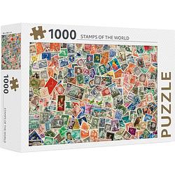 Foto van Rebo productions legpuzzel stamps of the world karton 1000 stukjes