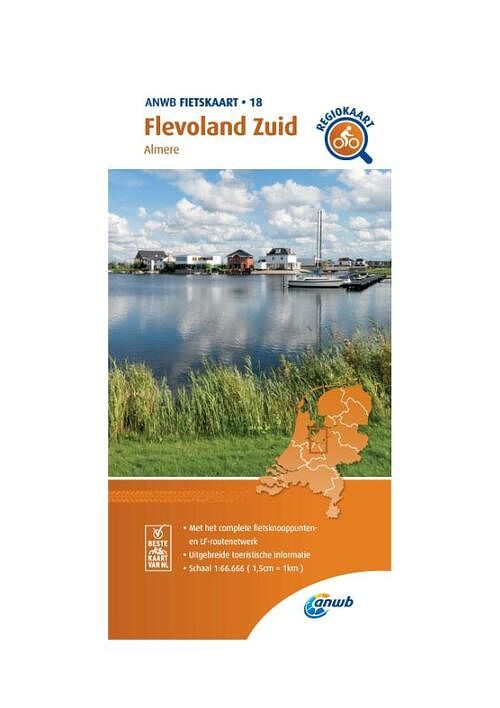 Foto van Fietskaart zuidelijk flevoland 1:66.666 - anwb - paperback (9789018047191)