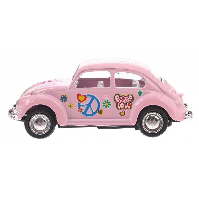 Foto van Goki volkswagen classical beetle (1967) bloemen roze 6,5 cm