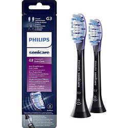 Foto van Philips sonicare hx9052/33 opzetborstel voor elektrische tandenborstel 2 stuk(s) zwart