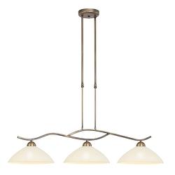 Foto van Klassieke hanglamp - steinhauer - glas - klassiek - e27 - l: 115cm - voor binnen - woonkamer - eetkamer - brons