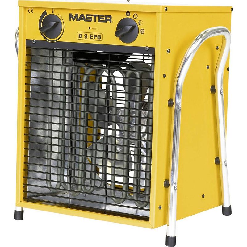 Foto van Master klimatechnik b-9it bouwkachel 4500 w, 9000 w geel, zwart