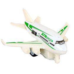 Foto van Jonotoys vliegtuig 10 cm die-cast wit/groen