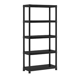 Foto van Keter plus shelf 90/5 - 5 planken - 90x40x182cm - zwart