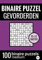 Foto van Binaire puzzel medium voor gevorderden - puzzelboek met 100 binairo's - nr.6 - puzzelboeken & meer - paperback (9789464655889)