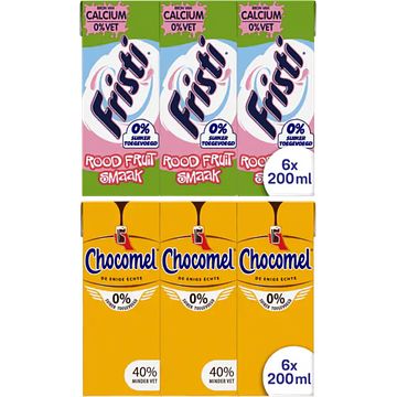 Foto van Chocomel en fristi 12 x 200ml bij jumbo