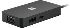 Foto van Microsoft surface usb-c travel hub bedraad usb 3.2 gen 2 zwart