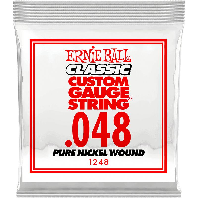 Foto van Ernie ball 1248 .048 classic pure nickel wound losse snaar voor elektrische gitaar