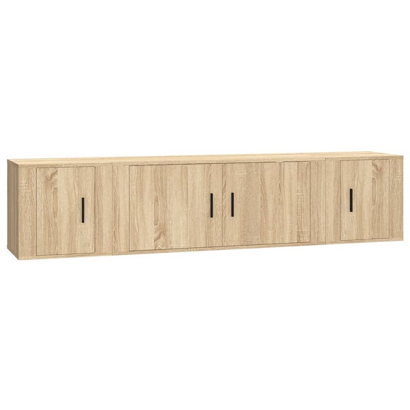 Foto van The living store tv-meubelset sonoma eiken - 100x34.5x40 cm - 2x40x34.5x40 cm