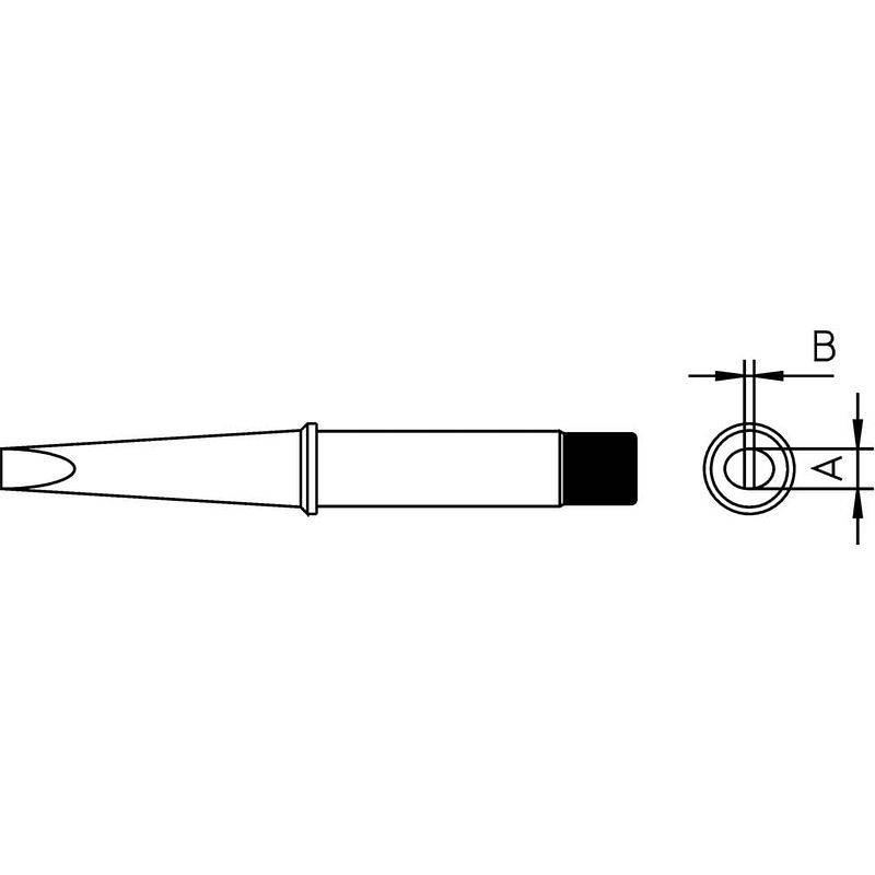 Foto van Weller 4ct6e8-1 soldeerpunt beitelvorm, recht grootte soldeerpunt 7 mm inhoud: 1 stuk(s)