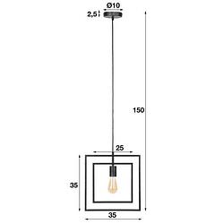 Foto van Hoyz - vierkante hanglamp met 1 lamp - turn square - grijs - 35cm