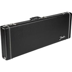 Foto van Fender g&g deluxe strat/tele hardshell case black/orange plush koffer voor stratocaster en telecaster