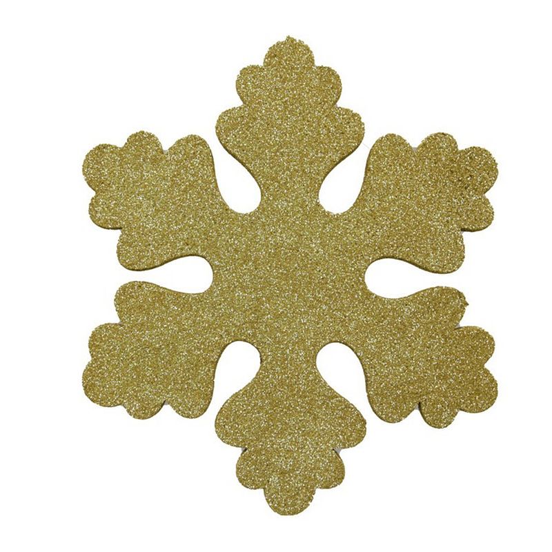 Foto van 1x gouden decoratie sneeuwvlok van foam 25 cm - hangdecoratie