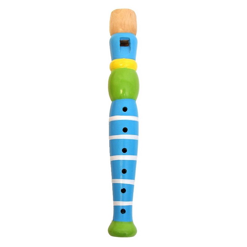 Foto van Gerardo's toys blokfluit hout 12 cm blauw/groen