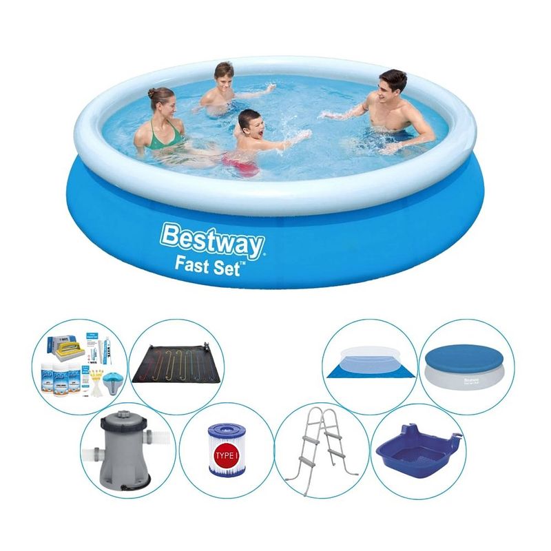 Foto van Bestway fast set rond 366x76 cm - zwembad deal