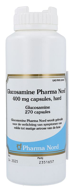 Foto van Pharma nord glucosamine 400mg capsules