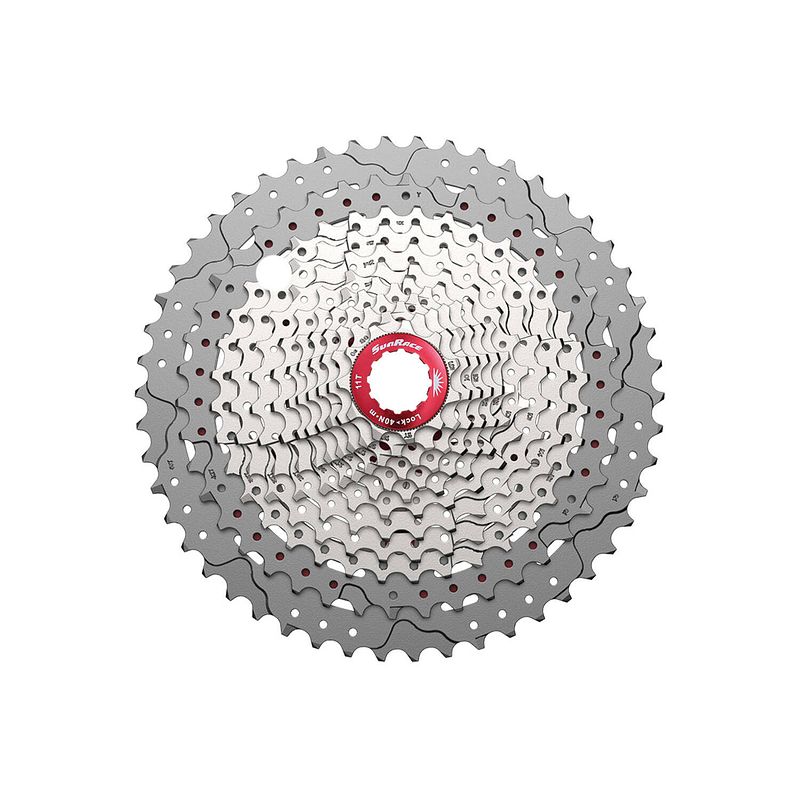 Foto van Sunrace cassette 11v 11-51 csmx80 metallic silver