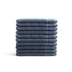 Foto van Seashell luxor washandjes - jeans blauw - 10 stuks - 16x21cm - hotel kwaliteit